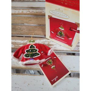 Hallmark Merry glitzmas sweater light 2003 ornament Xmas holiday tree